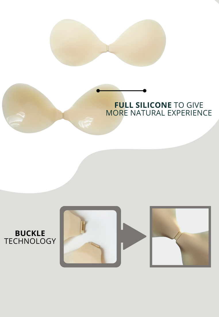 Cup A-D Premium Ultra Thin Silicone Seamless Waterproof Adhesive Nubra