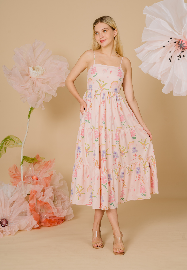 Bloom Cami Maxi Dress (Pink)