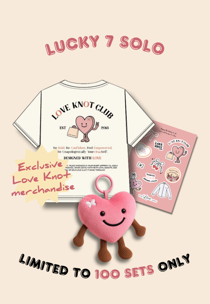 Lucky 7 Solo Bundle (Pink Heart Plushies Bag )
