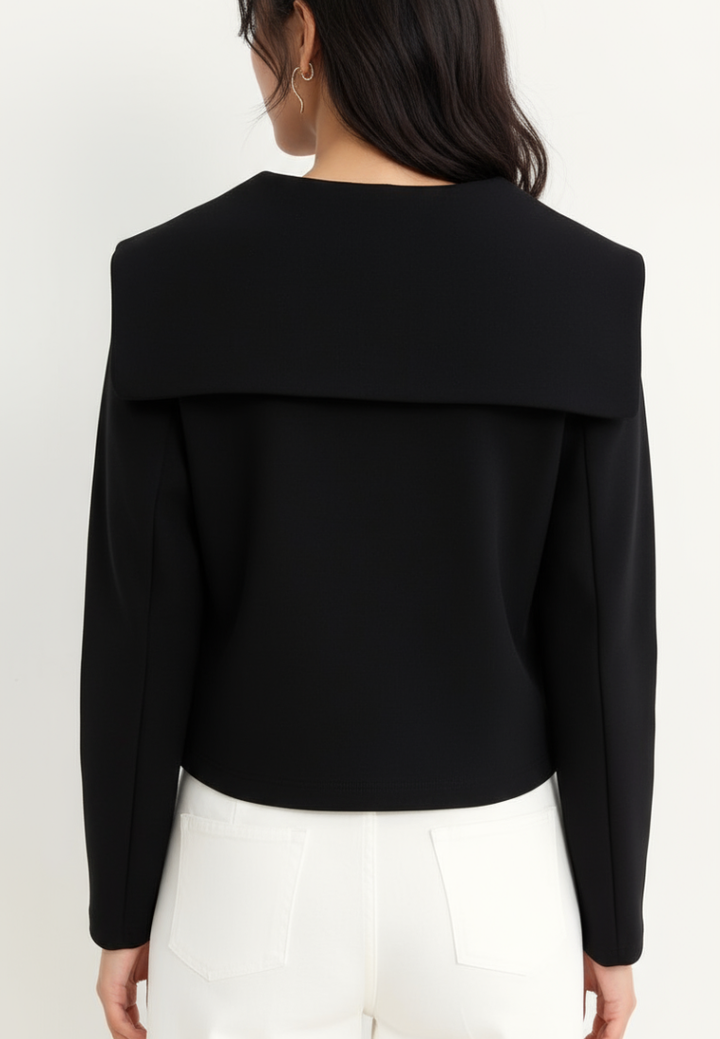 Hudson Textured Knit Hooded Cardigan (Black)