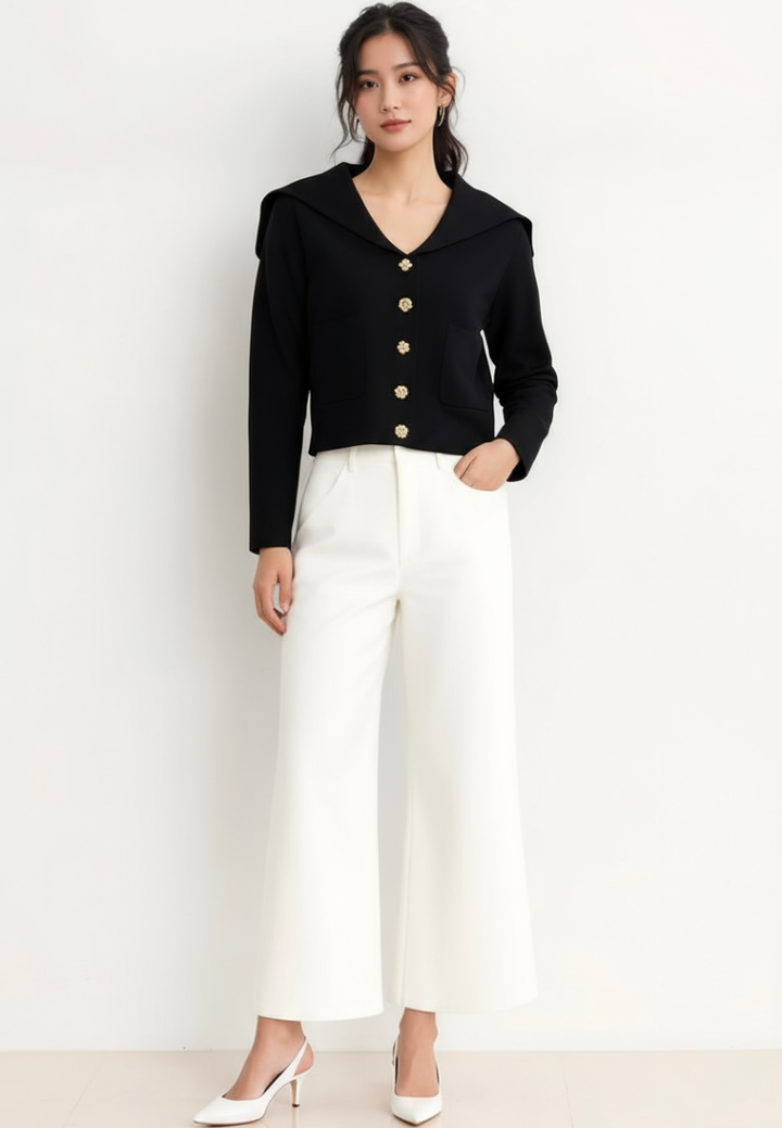 Hudson Textured Knit Hooded Cardigan (Black)