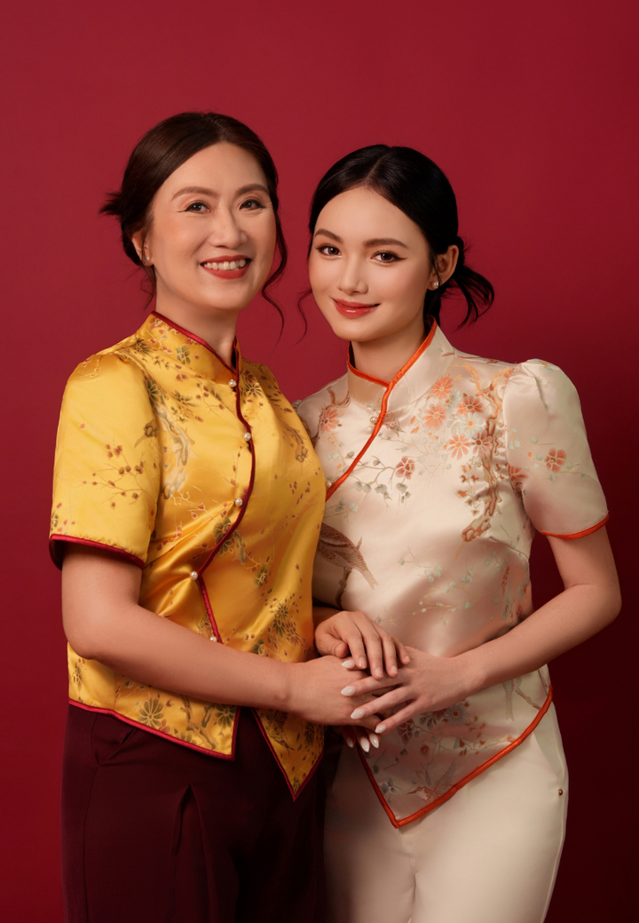 Jin Cai Jacquard Asymmetrical Cheongsam Top (Pink)