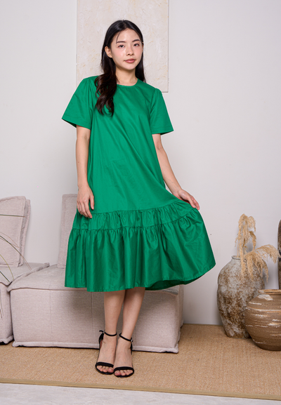 Herminia Ruffle Hem Dress