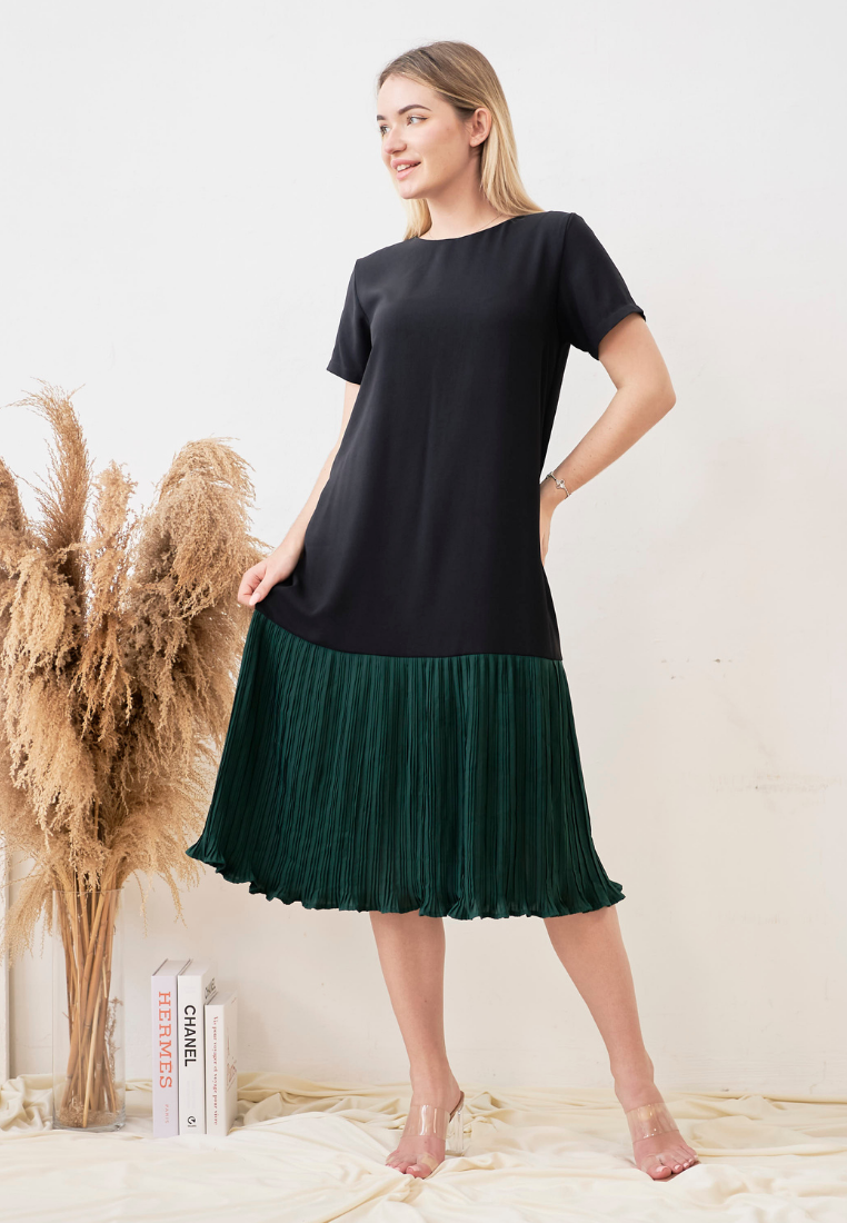 Shelley Pleated Hem Midi Dress