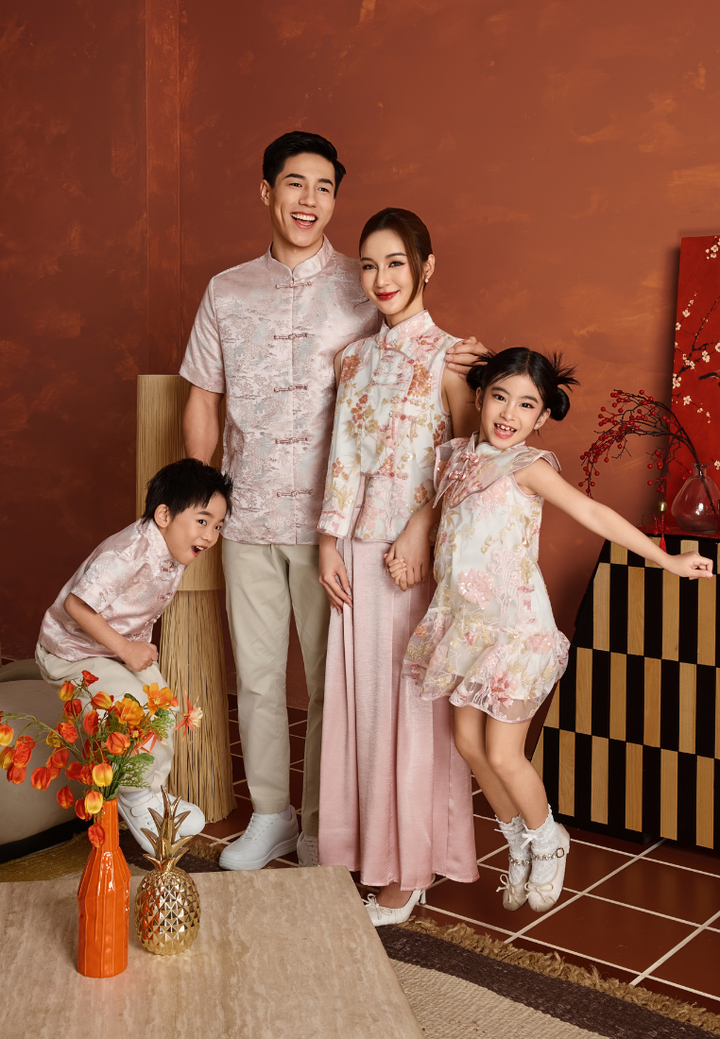 Yuan Fen Satin Pleated Skirt (Pink)