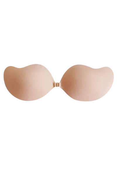 EVON NEW DESIGN NB006 NUBRA SEXY INVISIBLE STRAPLESS CAT EAR PUSH UP NU BRA  STRONG HOLD REUSABLE SILICON BRA TOP NUBRA BEIGE 8CM