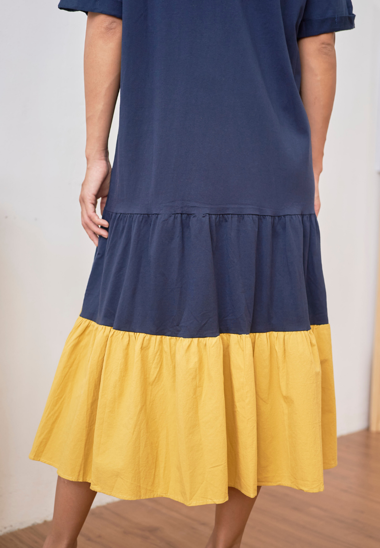 Hira Color-block Hem Dress