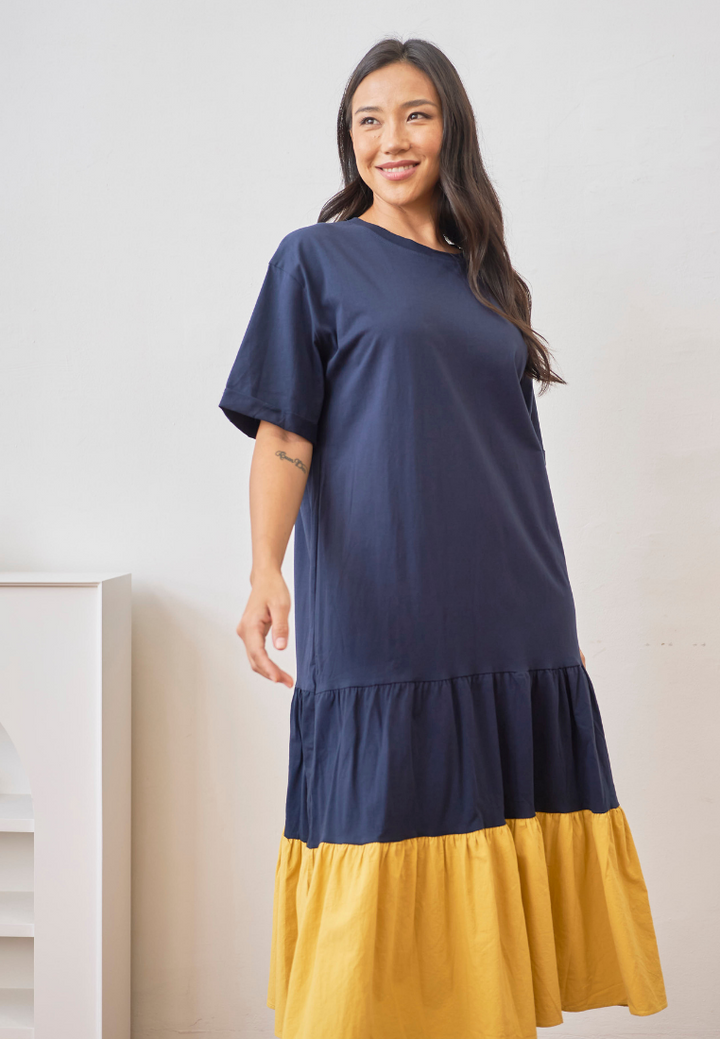 Hira Color-block Hem Dress