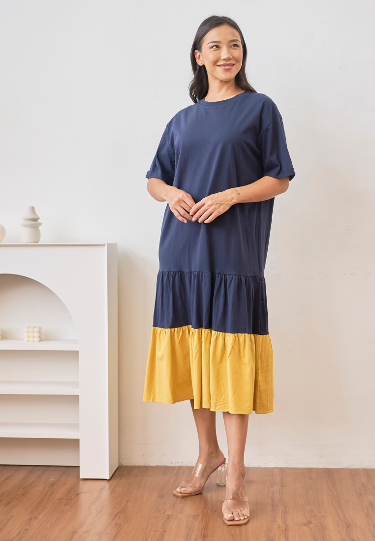 Hira Color-block Hem Dress