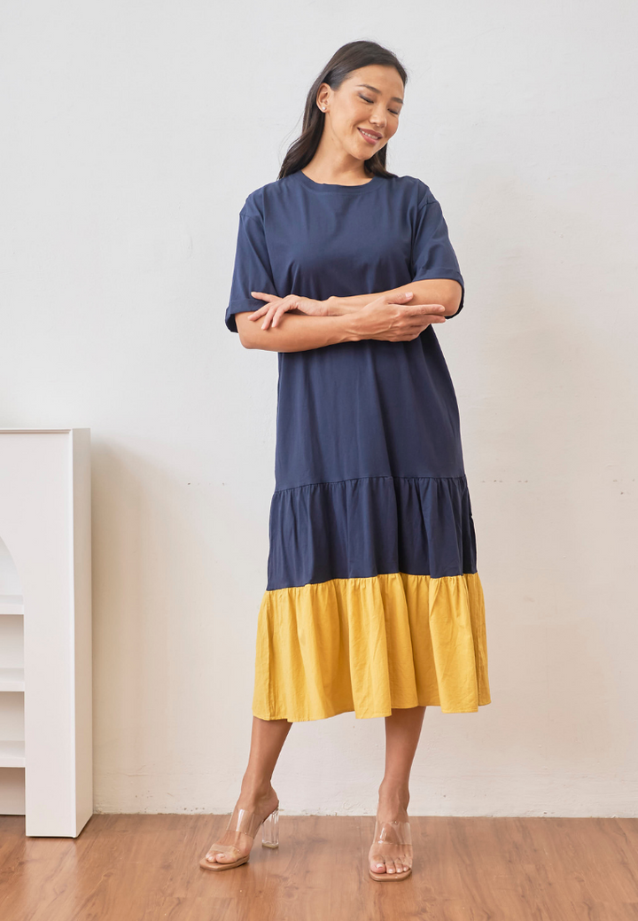 Hira Color-block Hem Dress