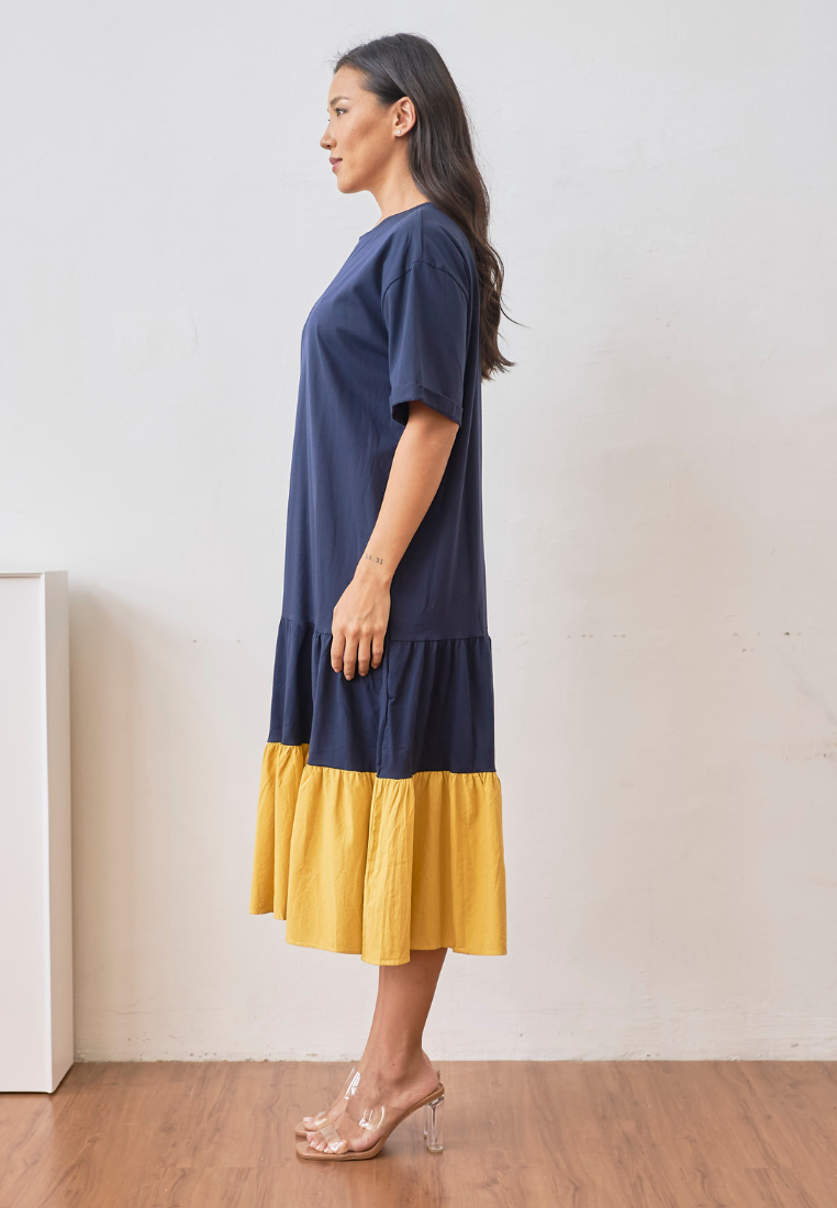 Hira Color-block Hem Dress