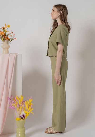 Berenice Wide Leg Culottes (Green)