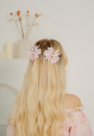 Bloom Hair Clips in LK Exclusive Prints (Pink)