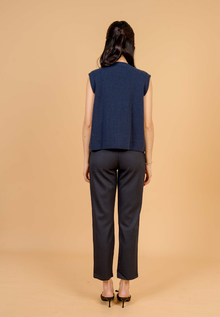 Novalyn Knitted Sleeveless Top(Navy)