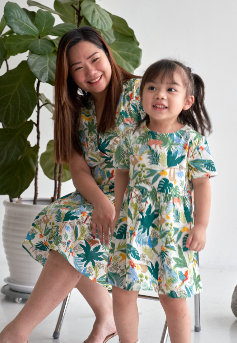 Little Nereida Tropical Prints Dress