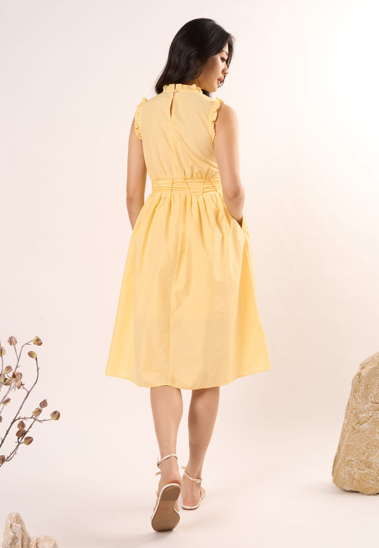 Celine With Ruffle Touch Dress (Yellow)