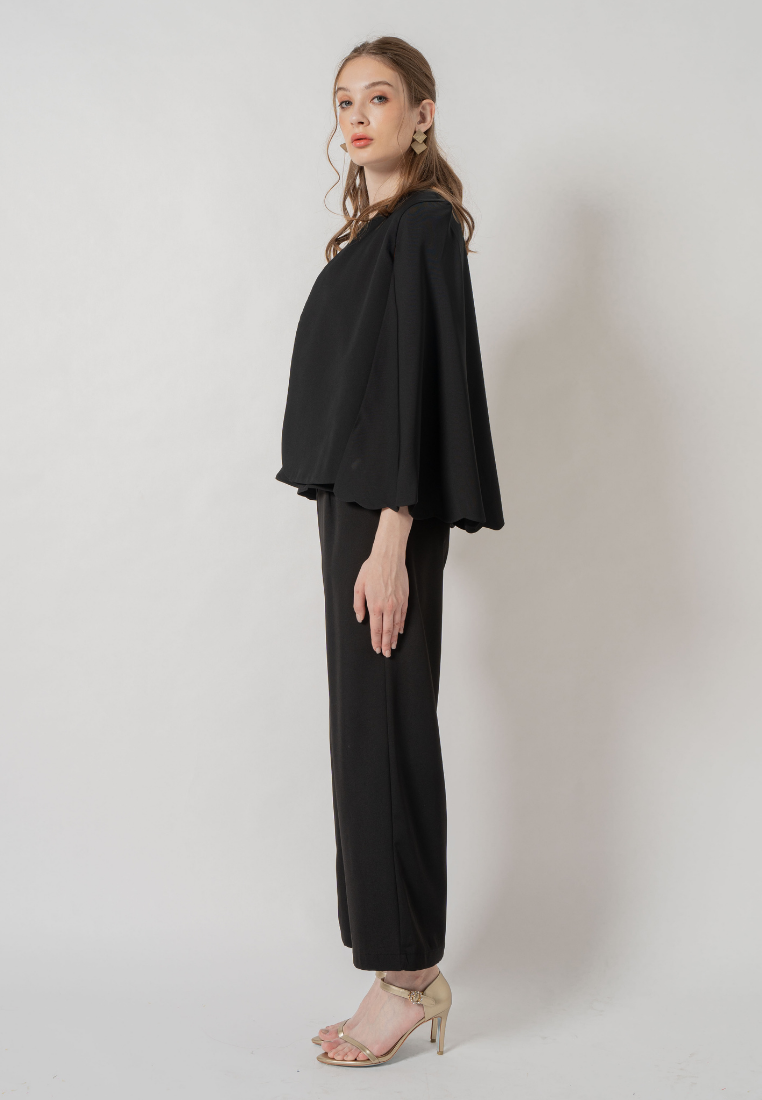 Zeya Tailored Cape Blazer (Black)