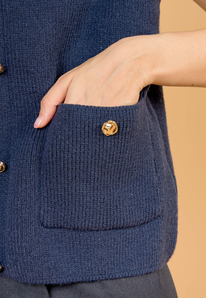 Novalyn Knitted Sleeveless Top(Navy)