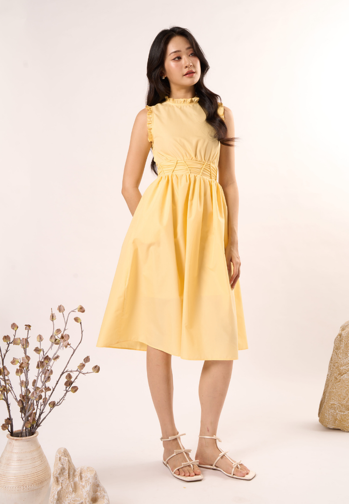 Celine With Ruffle Touch Dress (Yellow)