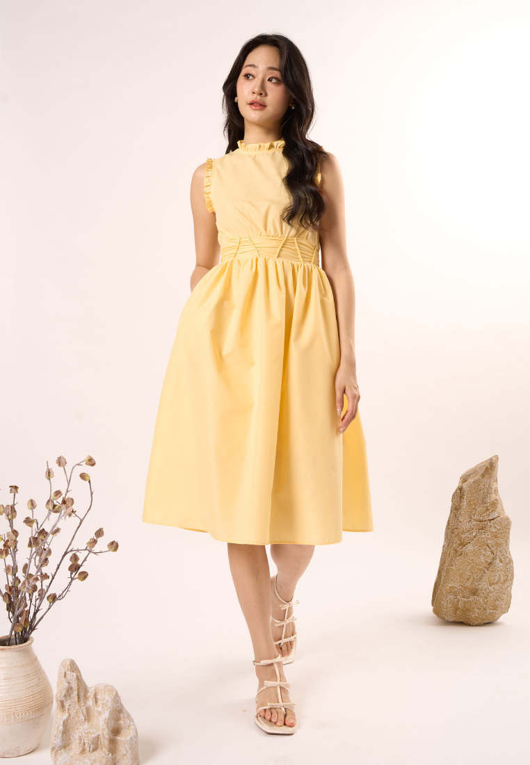 Celine With Ruffle Touch Dress (Yellow)