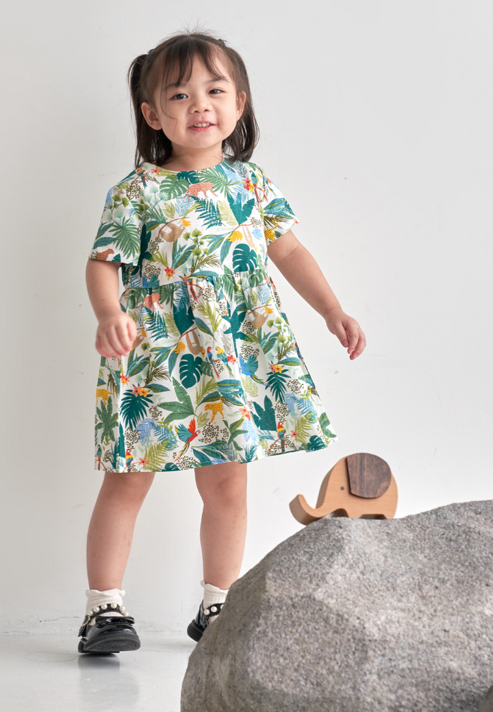 Little Nereida Tropical Prints Dress