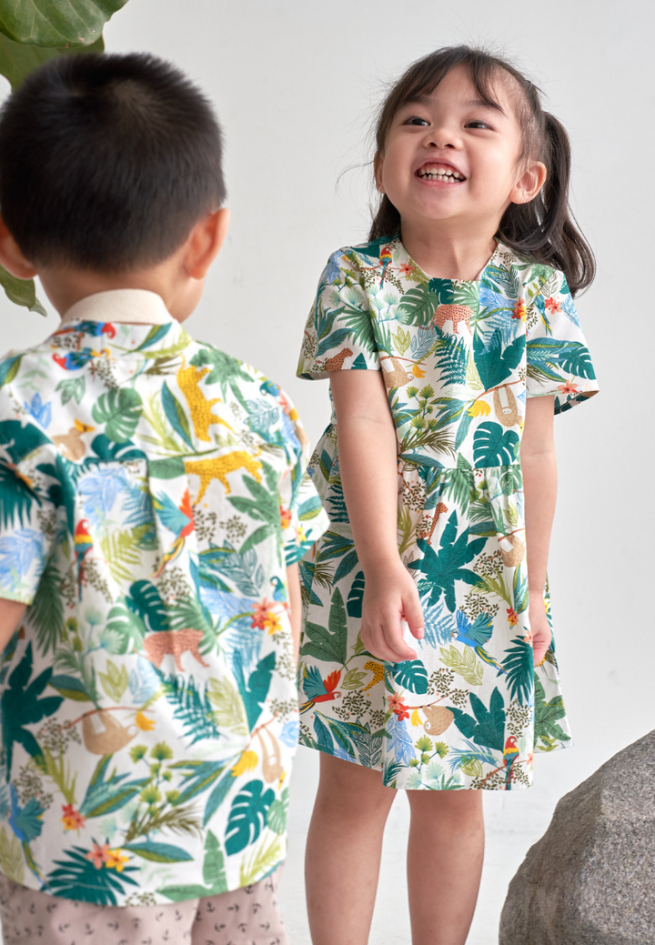 Little Nereida Tropical Prints Dress