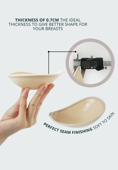 Cup A-H Soft Natural Fabric Round Shape Strong Adhesive Nubra Bra