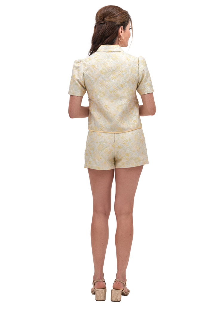 YueFei Oriental Jacquard Set Wear (Yellow)