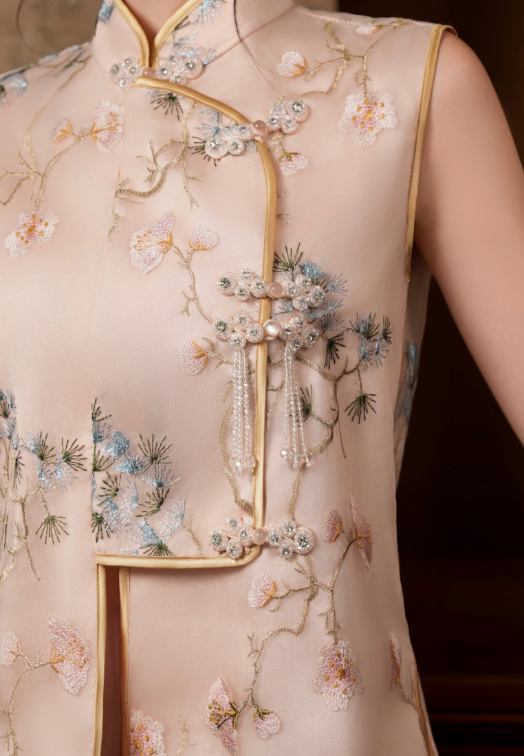 Wen Bonsai Embroidery Top (Pink)