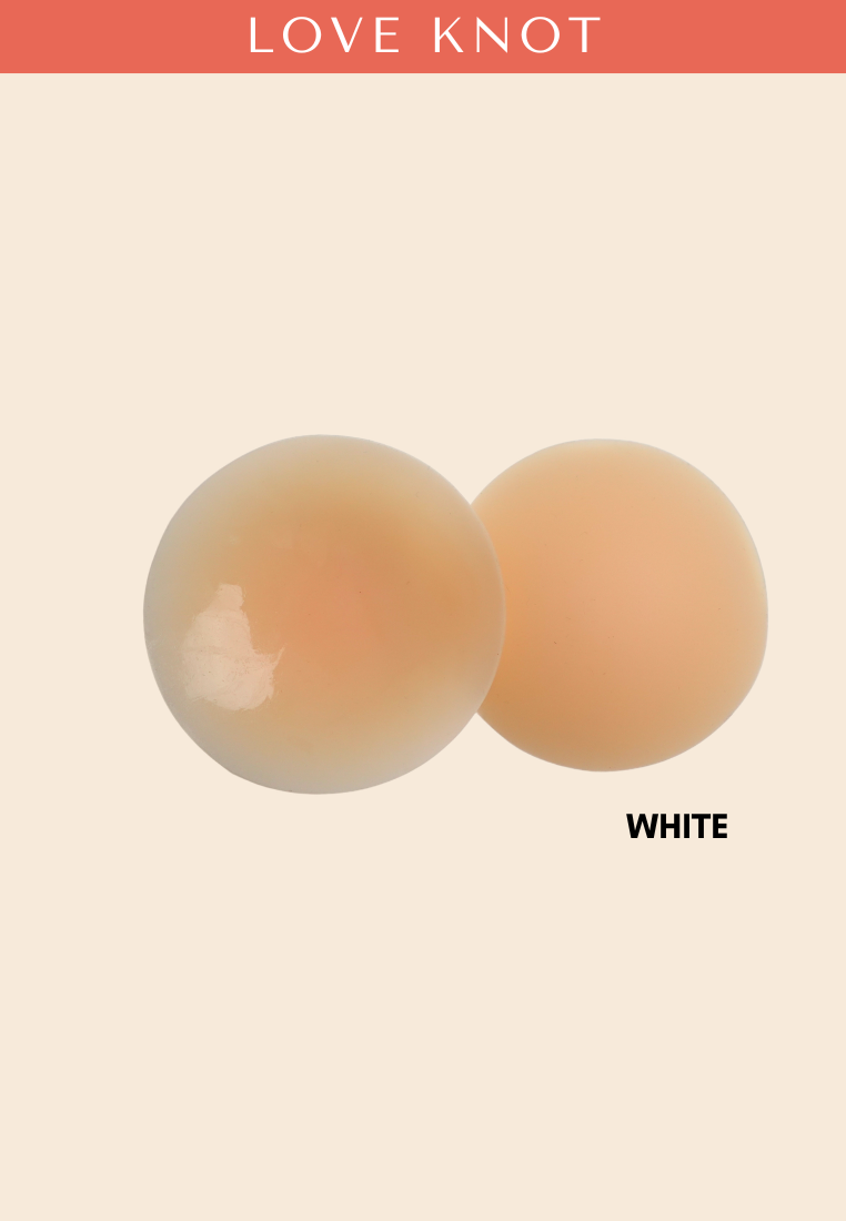 8cm Reusable Adhesive Skin Friendly Breathable Sticker Bra Invisible Solid Silicone Nipple Patch Cover (Round Shape)