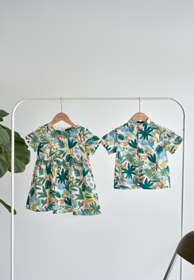 Little Kanoa Tropical Prints Button Down Shirt