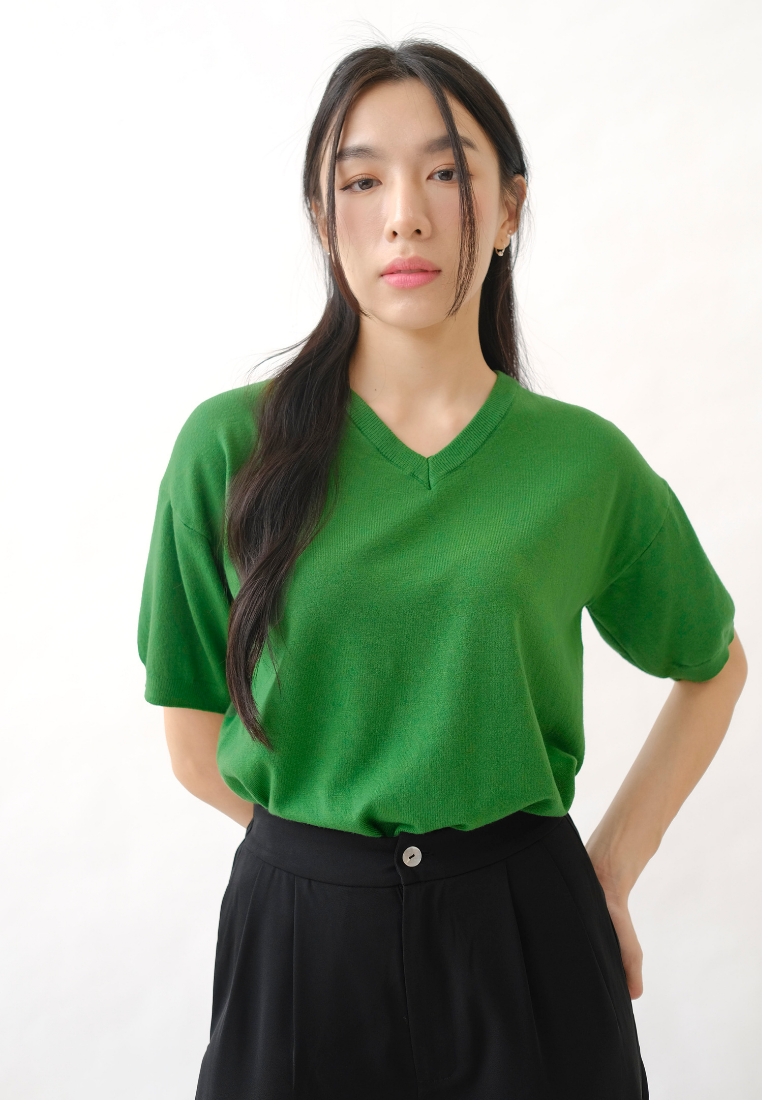 Aisha Short Sleeves Knit Top