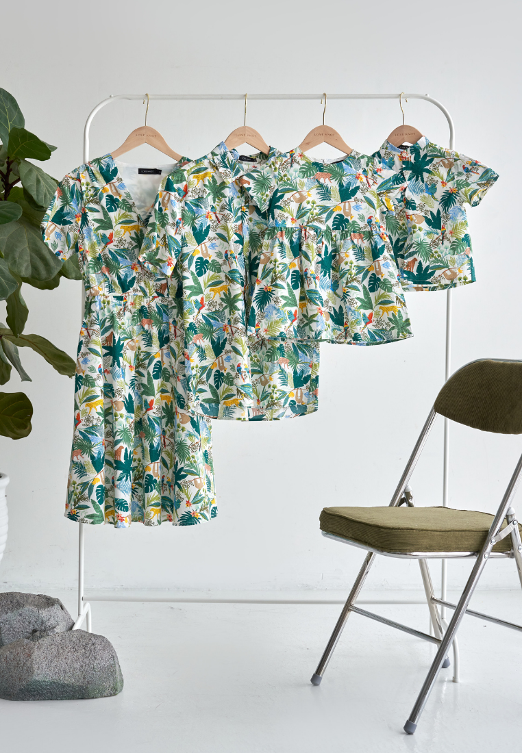 Little Kanoa Tropical Prints Button Down Shirt