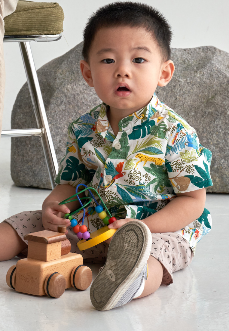 Little Kanoa Tropical Prints Button Down Shirt