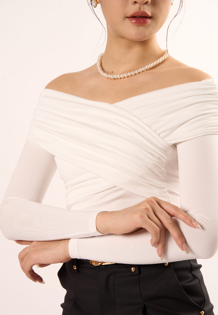Elyn Off-shoulder top (White)