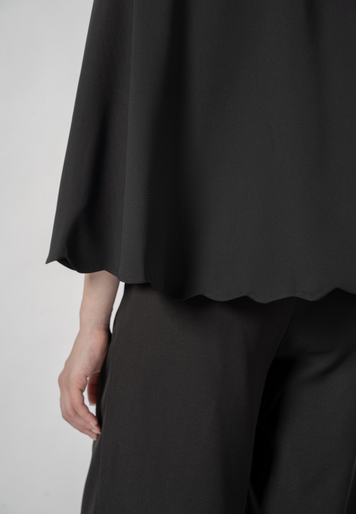 Zeya Tailored Cape Blazer (Black)