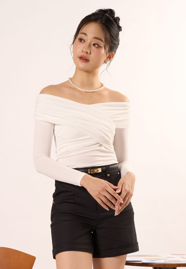 Elyn Off-shoulder top (White)
