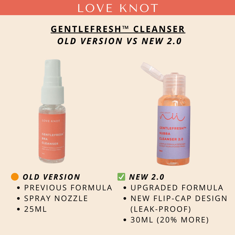 Love Knot Gentlefresh™ Bra Nubra Adhesive Product Cleanser
