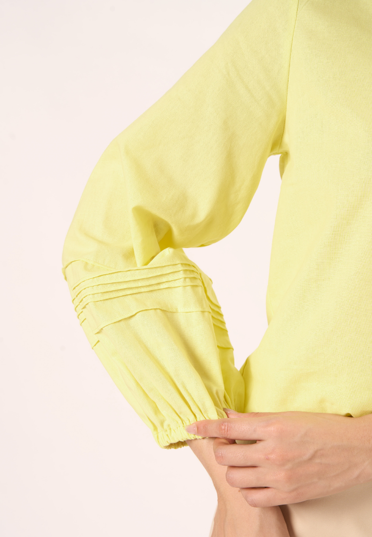 Cleo Puff Sleeve Blouse (Yellow)