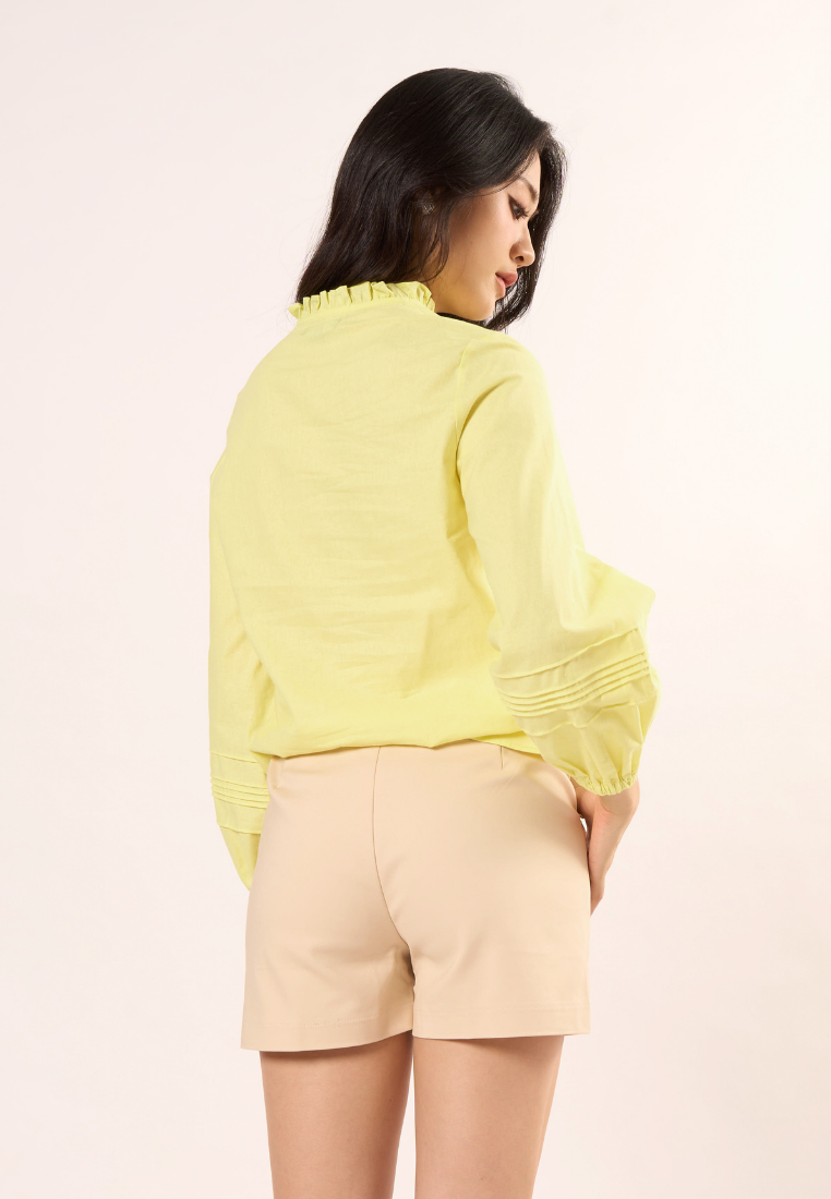 Cleo Puff Sleeve Blouse (Yellow)