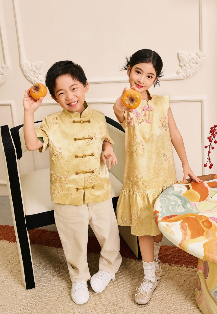 Zhao Yang Golden Petal Boy Samfu Top (Yellow)