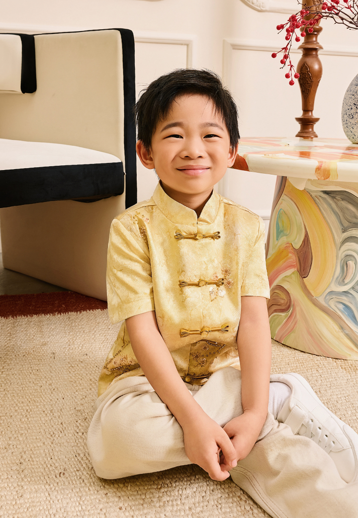 Zhao Yang Golden Petal Boy Samfu Top (Yellow)