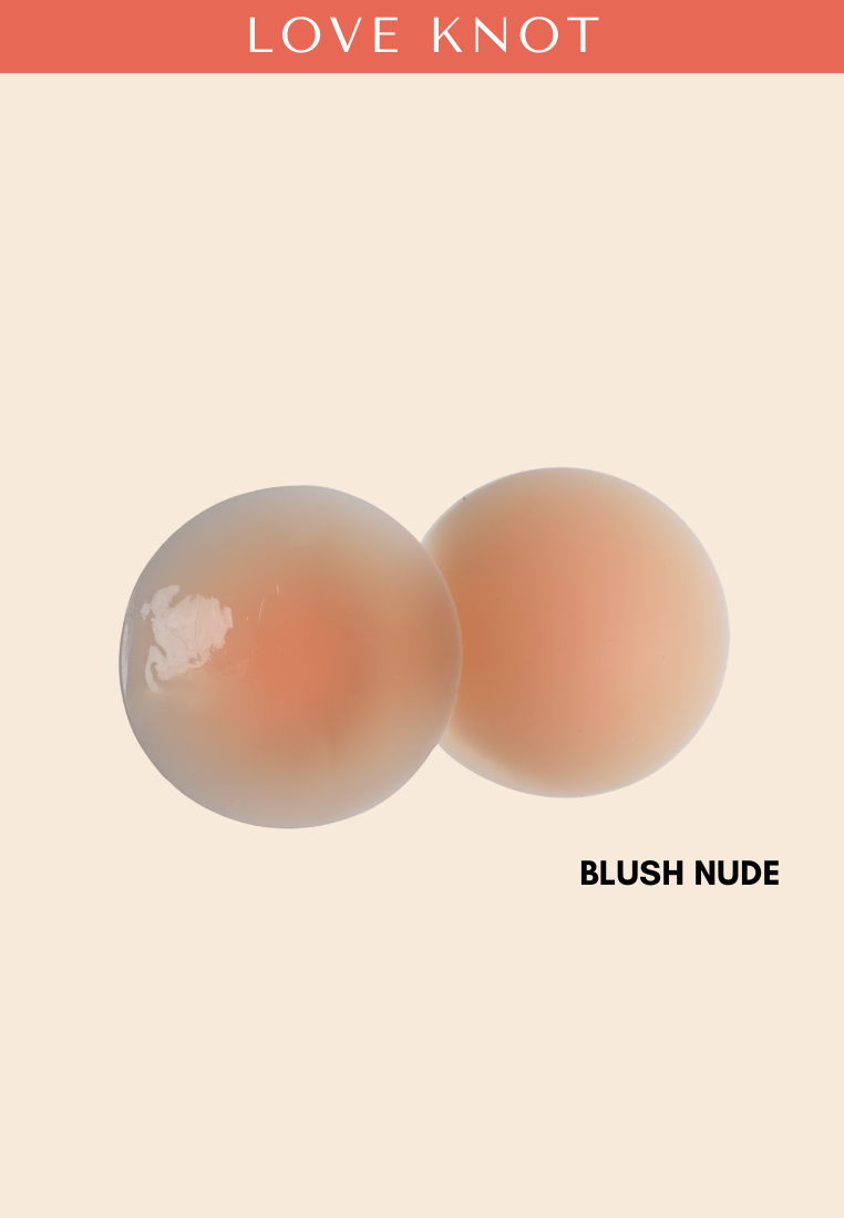 8cm Reusable Adhesive Skin Friendly Breathable Sticker Bra Invisible Solid Silicone Nipple Patch Cover (Round Shape)