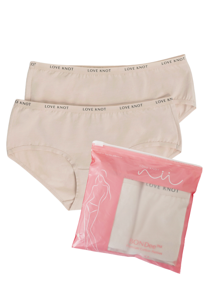 BONDee™ Premium Cotton Panties 2in1 Pack (Beige)