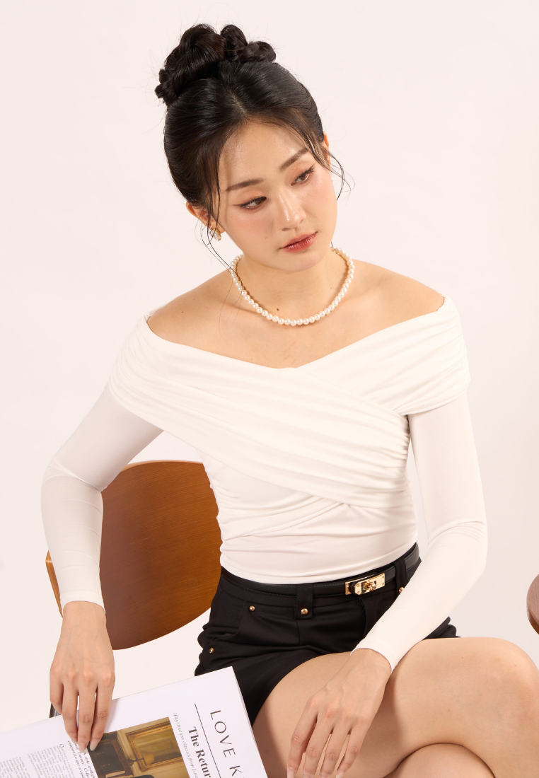 Elyn Off-shoulder top (White)