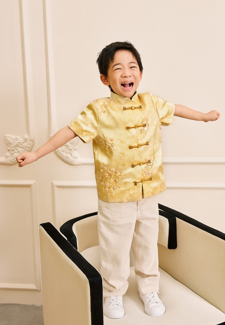 Zhao Yang Golden Petal Boy Samfu Top (Yellow)