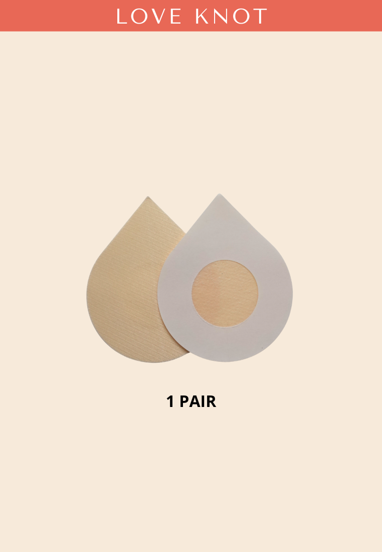 Disposable One Time Use Satin Adhesive Nipple Cover Adhesive Nipple Patch - (5 Pairs Water Drop)