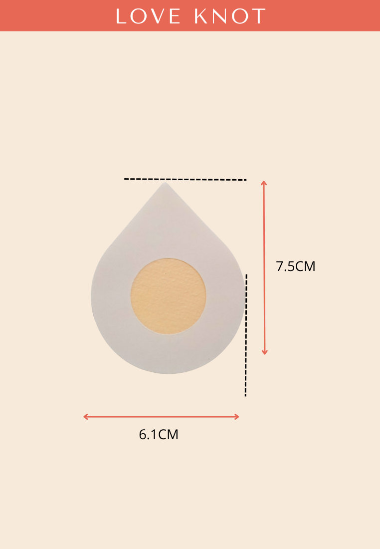 Disposable One Time Use Satin Adhesive Nipple Cover Adhesive Nipple Patch - (5 Pairs Water Drop)