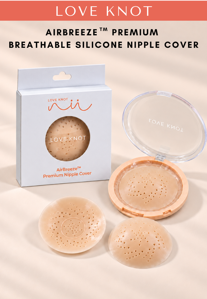 Love Knot AirBreezeTM Premium Breathable Silicone Nipple Cover