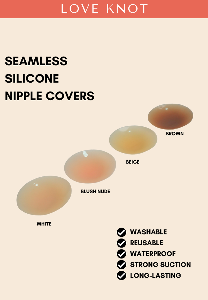 8cm Reusable Adhesive Skin Friendly Breathable Sticker Bra Invisible Solid Silicone Nipple Patch Cover (Round Shape)